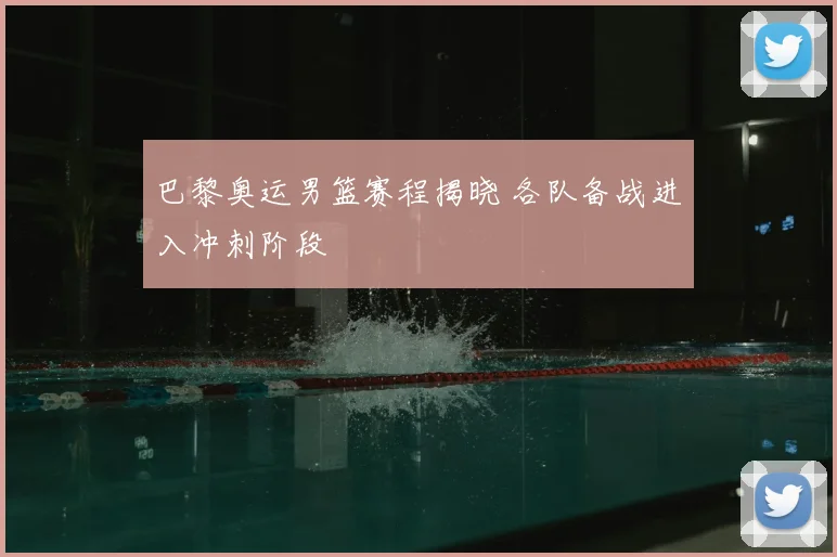 巴黎奥运男篮赛程揭晓 各队备战进入冲刺阶段